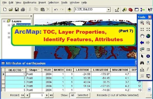 ArcMap: TOC - Layer Properties - Identify - Attributes - Complete ArcGIS Course - Urdu / Hindi - Part 7