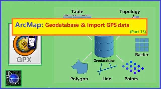 How Import and Export GPS (.gpx) data and design Geodatabase - ArcGIS Course - Urdu / Hindi - Part 13