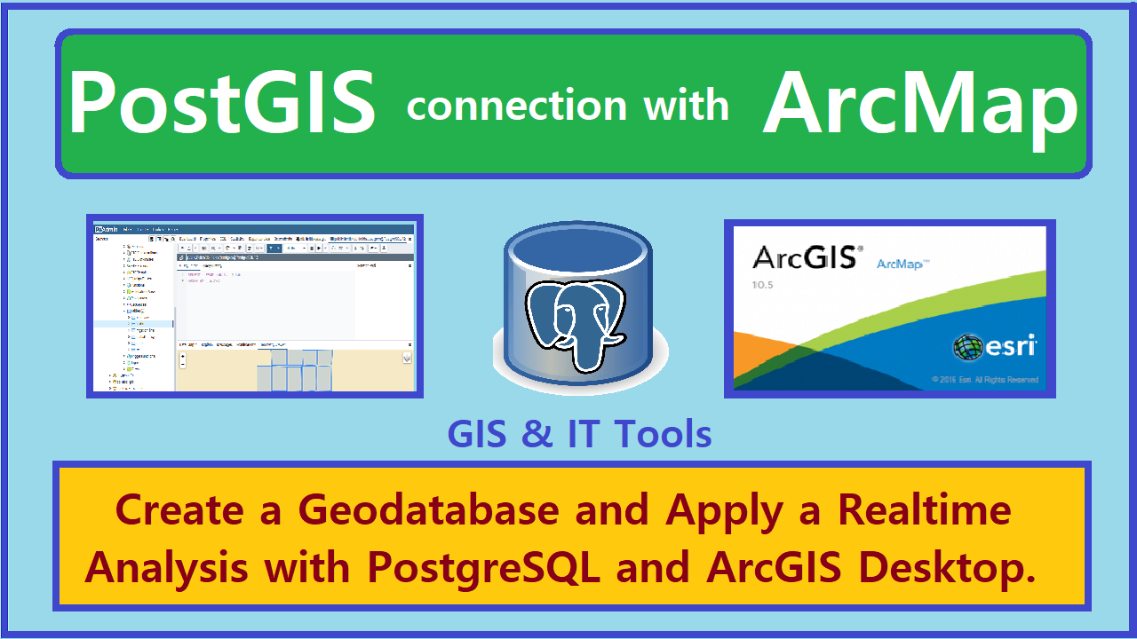 Connect to PostgreSQL from ArcGIS - Spatial query on PostGIS Geodatabase for Real-time Analysis
