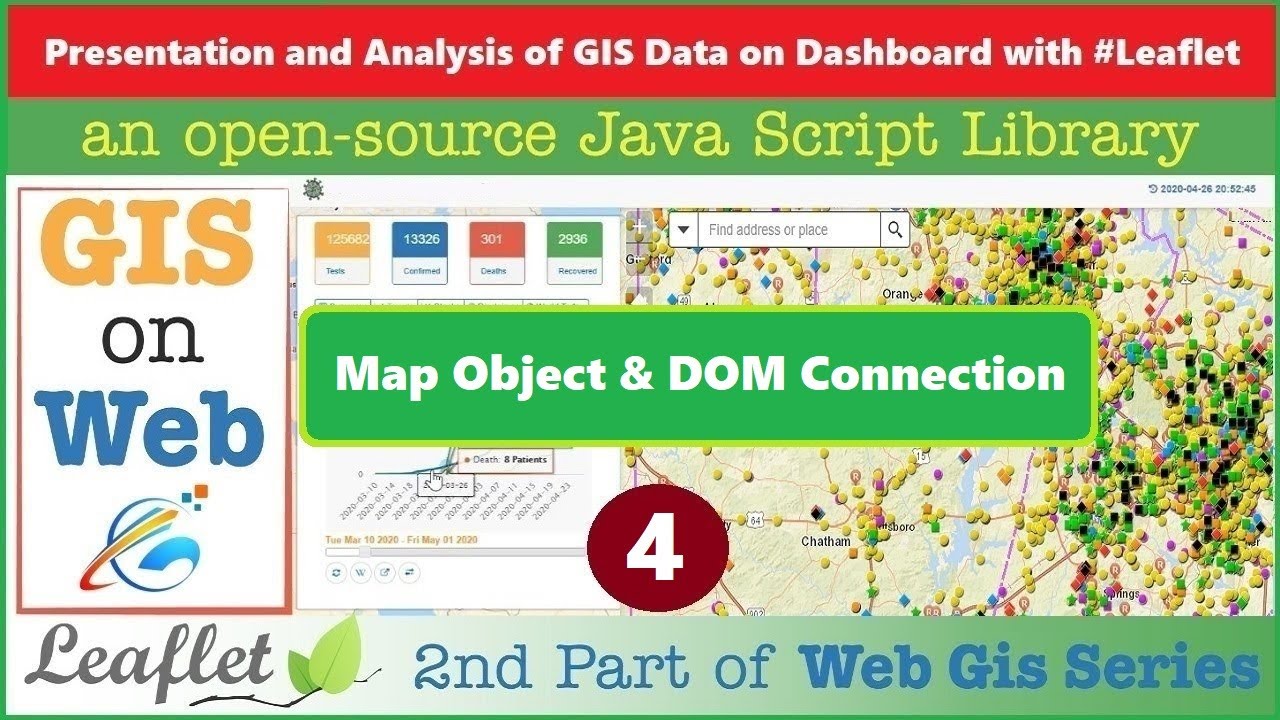 The Leaflet Map Object and DOM Connection - WebGIS - GIS Data on Dashboard with Leaflet JS API - 4