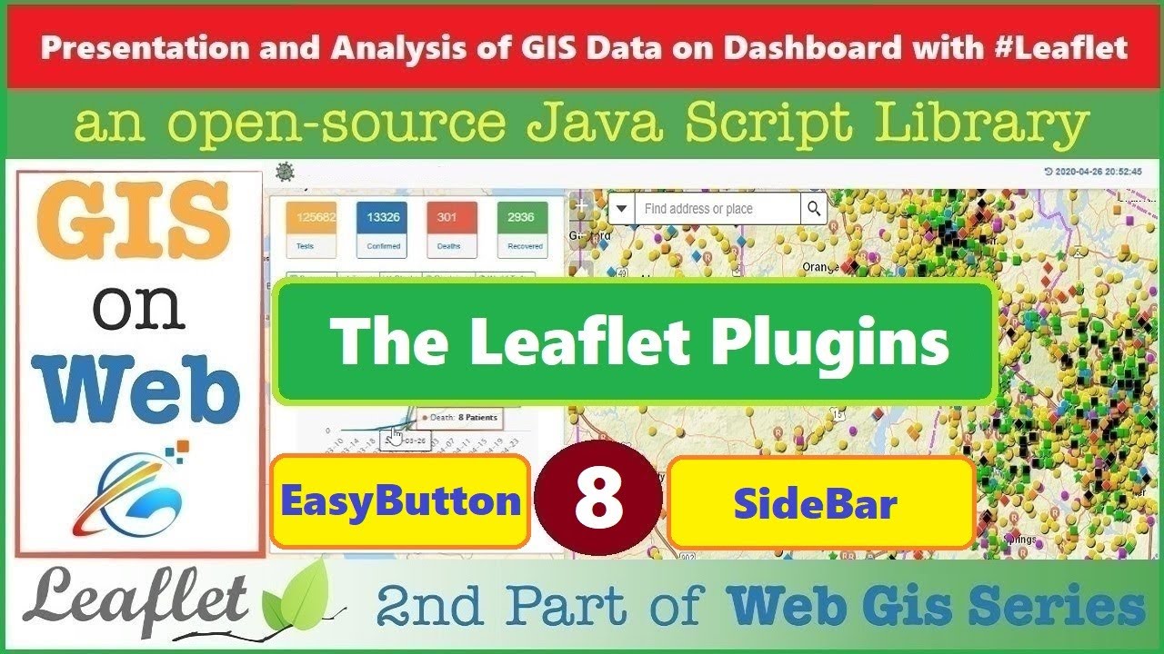 The Leaflet Plugins - EasyButton Sidebar - WebGIS - GIS Data on Dashboard with Leaflet API - 8
