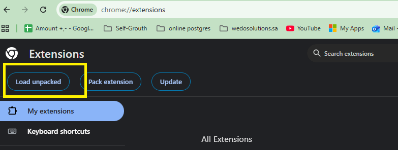 Click Load Unpacked