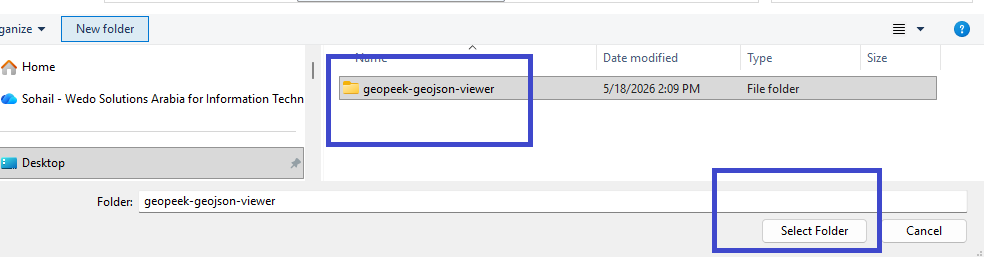 Select GeoPeek folder